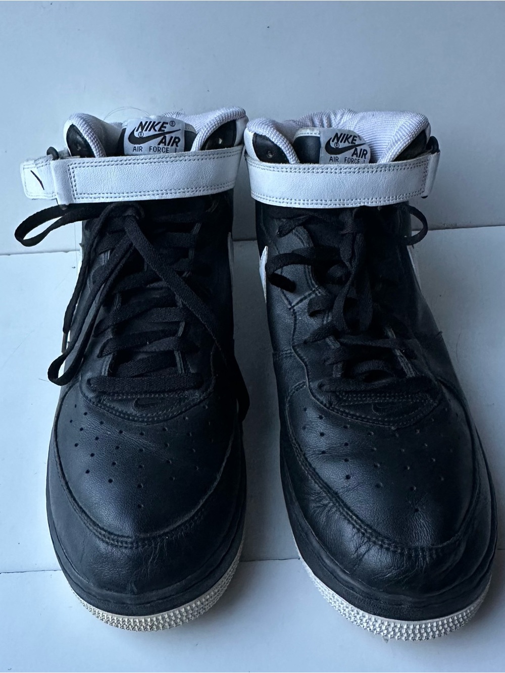 Nike Air Force 1 High Black White Strap Men’s Size 14 AF1 Sneakers 306352-014 OG